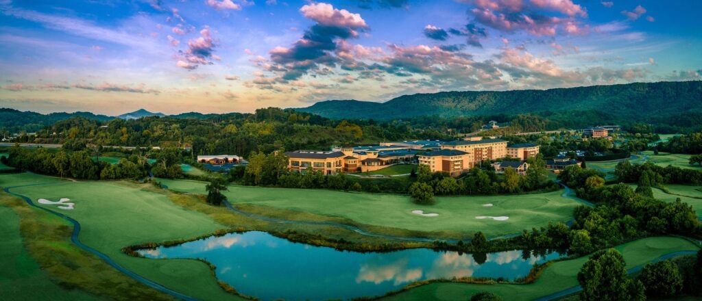 MeadowView Conference Center at golden hour, home of the Rotary Club of Kingsport